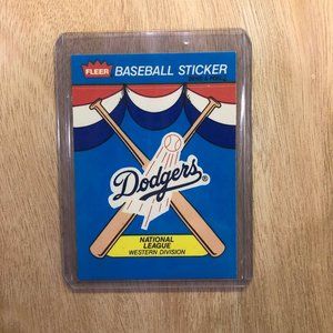 1989 - MLB  Fleer Sticker Trading Card